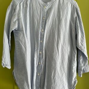 Men's Light Blue Striped Shirt